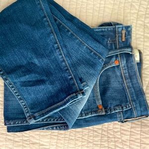 10” HiRise dark wash denim jeans